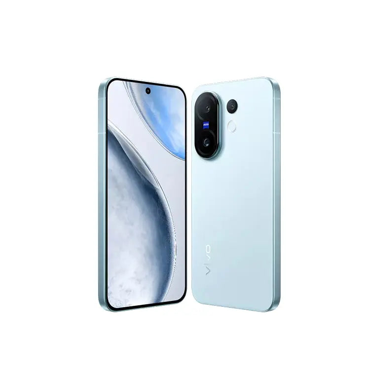 VIVO X200 FE with a light blue color scheme on a white background