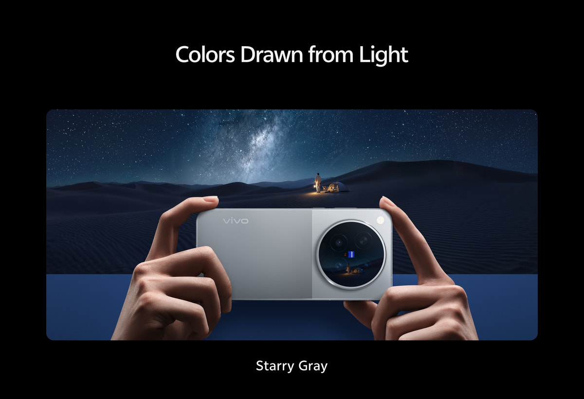 vivo X500 Pro Max colours: Starry Gray and Moonlit Black