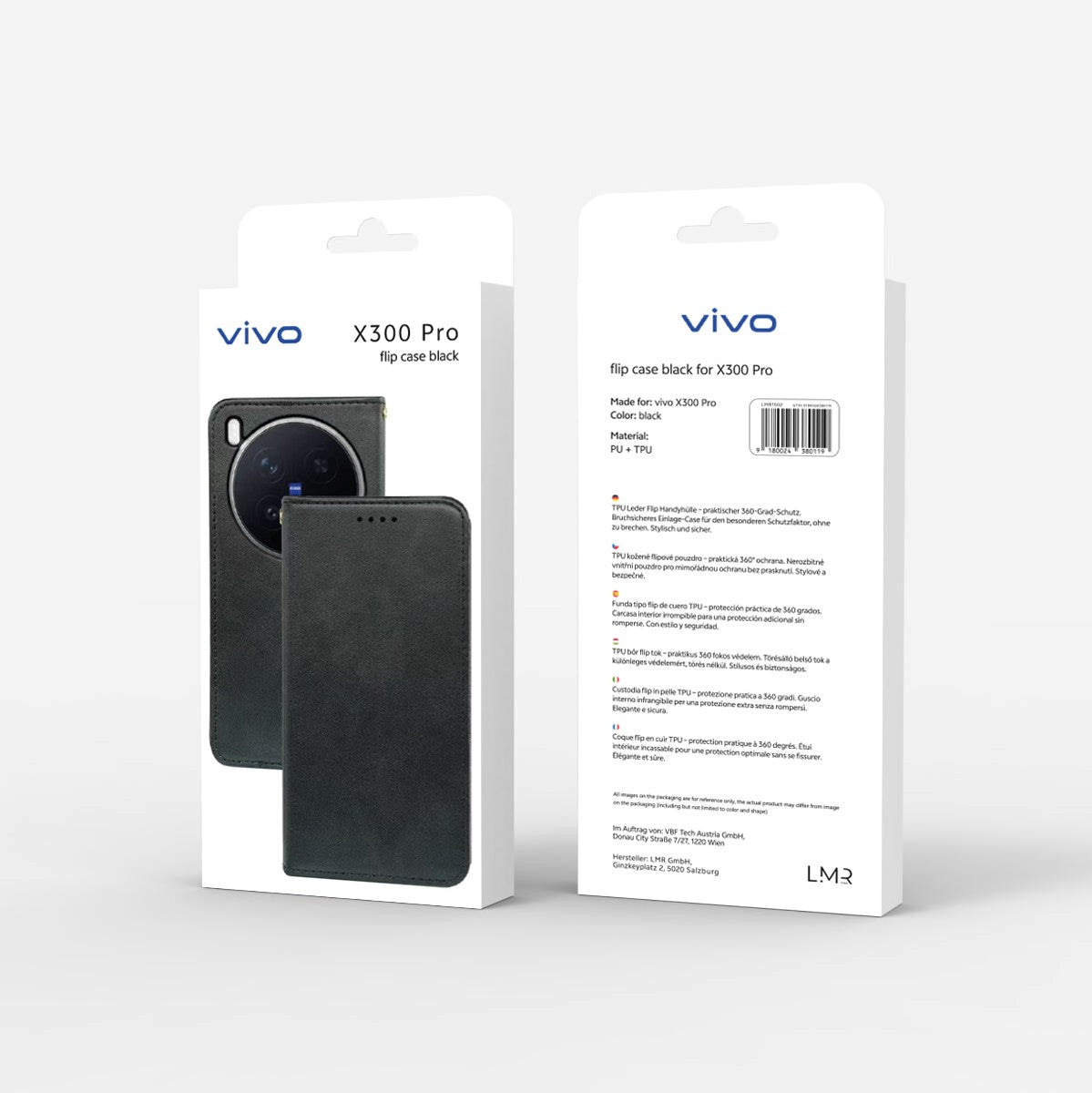 vivo flip case black for X300 pro