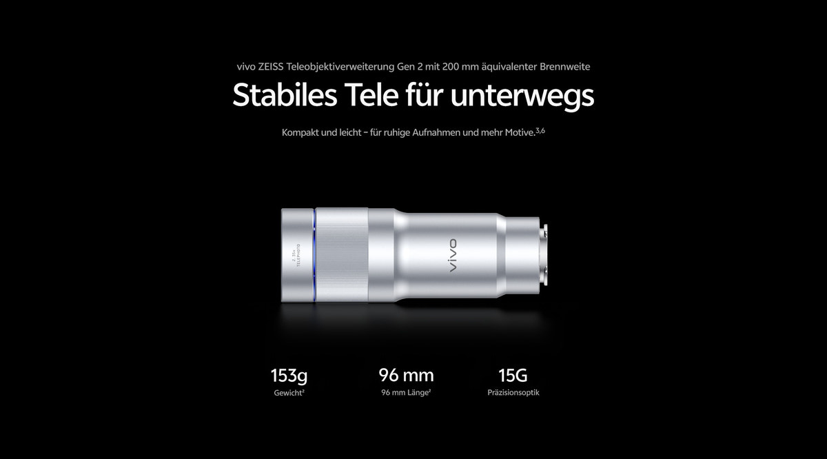 200 mm vivo ZEISS Telephoto Extender Gen 2: Portable Telephoto Stability